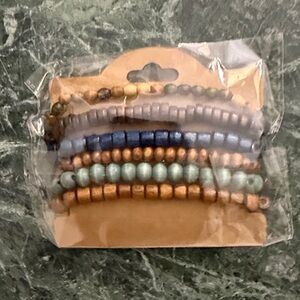 Package of Six Bohemian Style Stackable Bracelets
